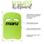 Maru Swimming Kickboard – Buoyant Foam Swim Float for Kick Strength & Technique – L42xW28cm – Easy-Grip, Non-Chafing Swimming Float for Children & Adults (6+) – Trusted by Coaches