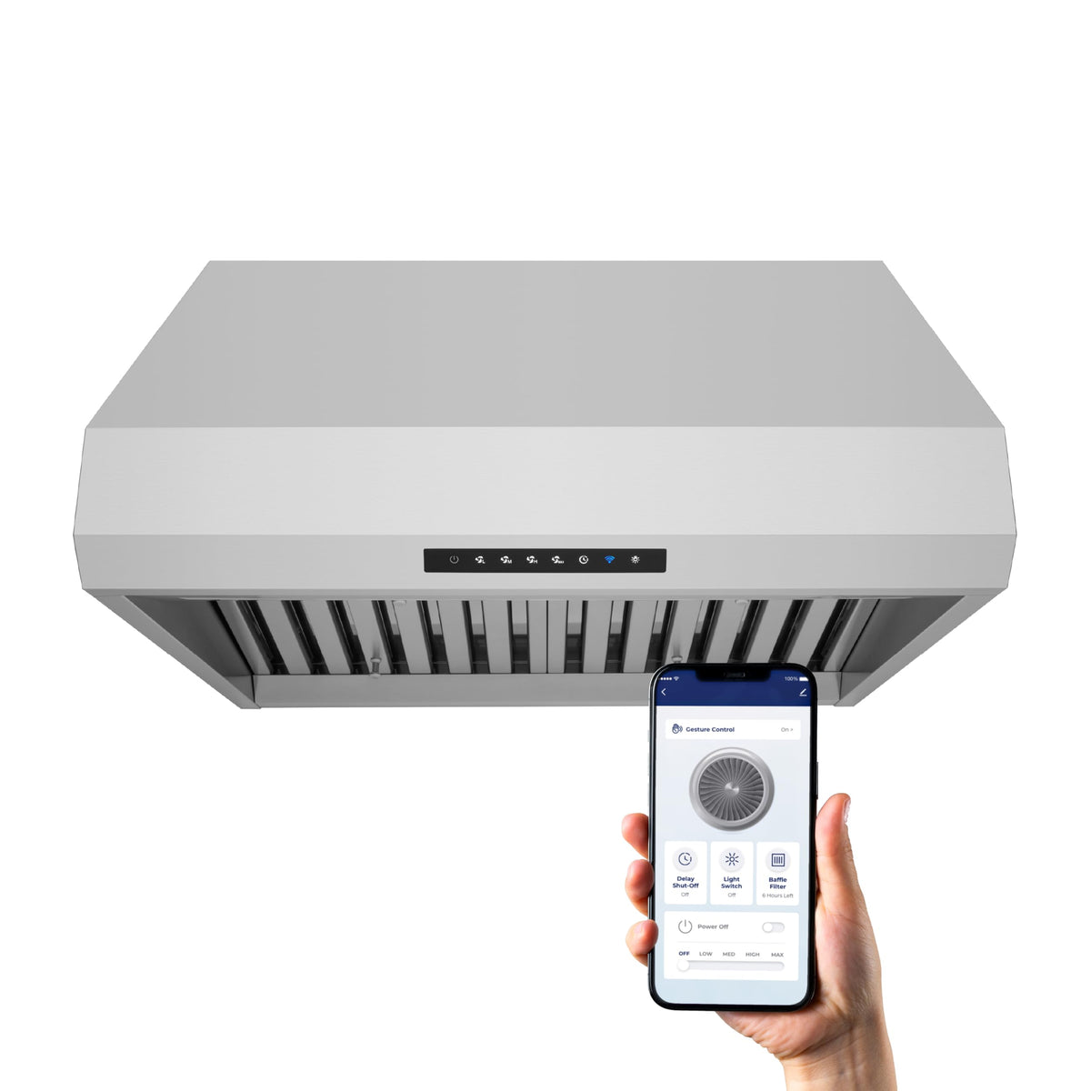 Hauslane 30 Inch Range Hood Under Cabinet 450-860CFM Ducted 3-Way Venting