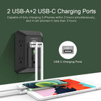 Surge Protector, QINLIANF 5 Outlet Extender with 4 USB Ports(2USB-C)