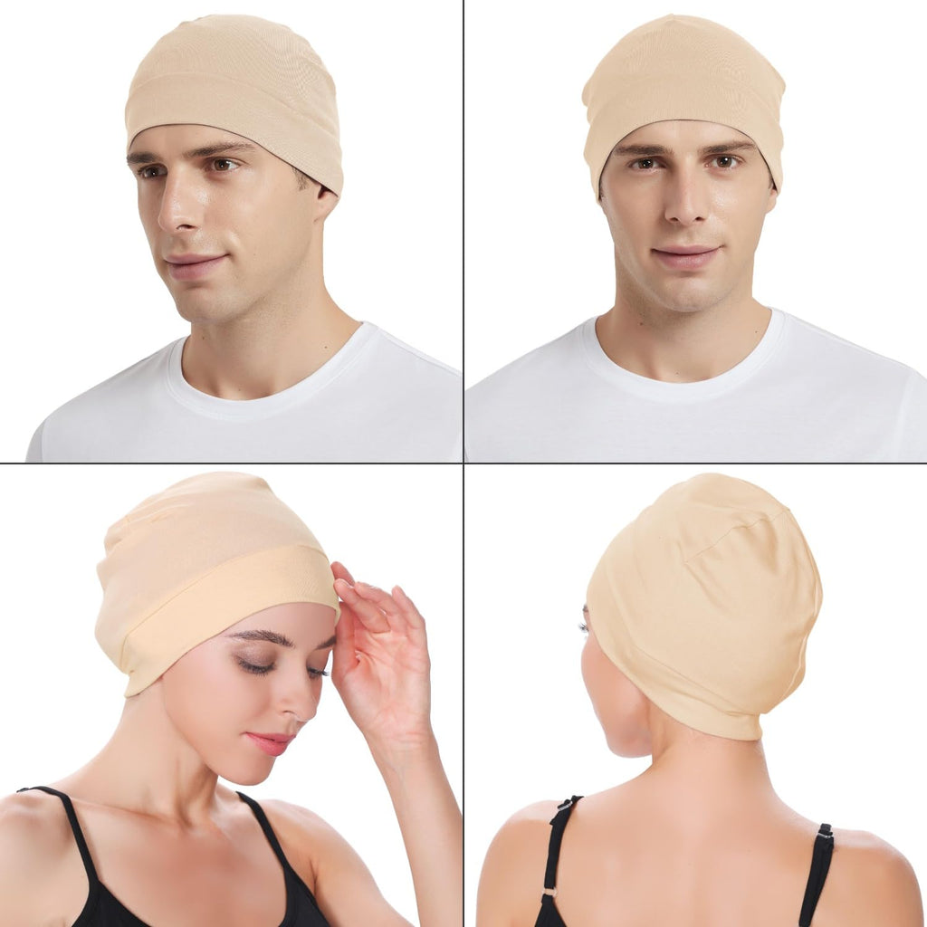 EINSKEY 100% Cotton Skull Caps for Men, Multipurpose Daily Wear Beanie Hat