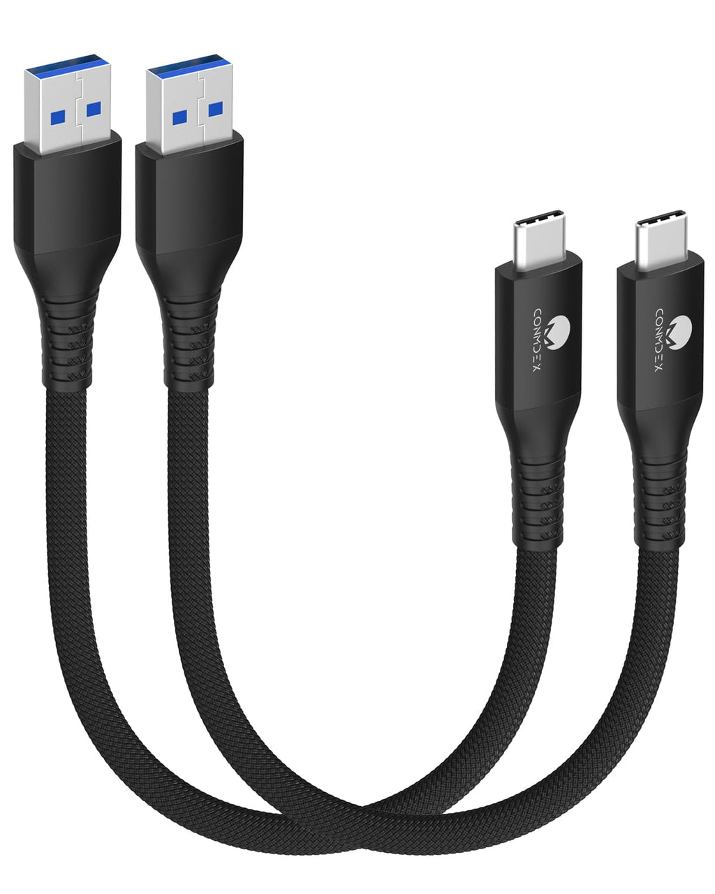 CONMDEX 2Pack USB C Fast Charging Cable - 10Gbps Data Transfer, QC3.0 3.1A Fast Charger - USB3.1 Gen2 for Samsung Note20, Galaxy S24/S23/S22/S21, Z Flip5, Pixel 9-1M-Orange