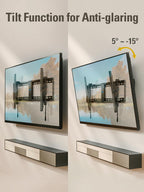 Mounting Dream Tilting TV Wall Mount for Most 37-90 Inch TVs up to 132lbs