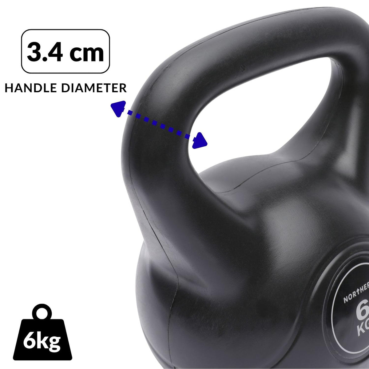 NORTHERN Vinyl Kettlebell 2kg-14kg - Strength Training Weight
