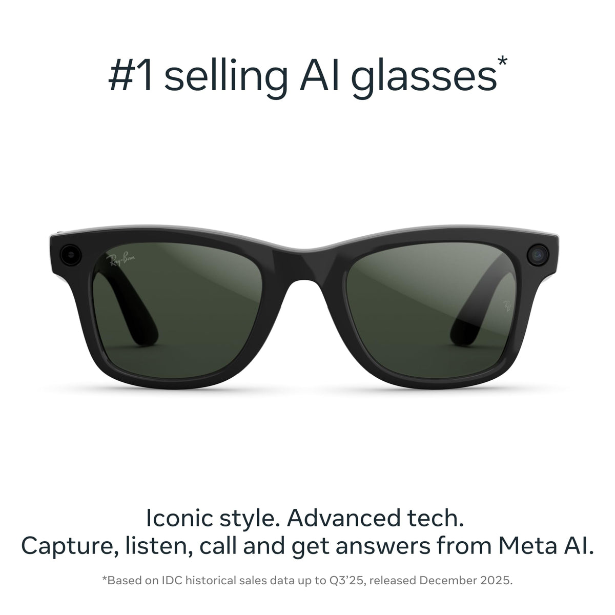 Ray-Ban Meta (Gen 2) Wayfarer, Matte Black, Clear lenses