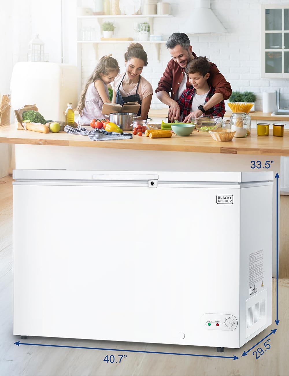 BLACK+DECKER 2.0 Cu. Ft. Compact Chest Freezer, BCFK206, White