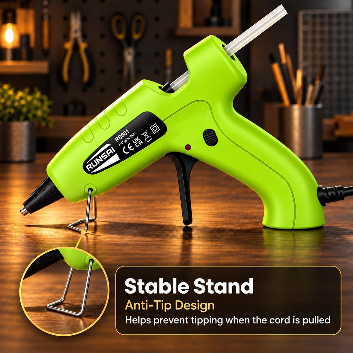 RUNSAI® Hot Glue Gun Kit, 30W Mini Glue Gun with 30pcs 7mm Sticks