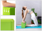 EXERZ Yoga Blocks 2pcs Gym Bricks -Comfortable Fitness Yoga Bricks, Anti-Slip, Lightweight and Travel Friendly Pilates Practice
