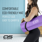OZE SPORTS Yoga Mat, NBR Foam, Extra Thick, Non-Slip, High Density, Large, for Pilates, Gymnastics, HiiT and Fitness, with Free Carry Strap