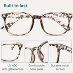 Gaoye Blue Light Blocking Glasses -Fashion Square Eyeglasses, Anti UV Ray Computer Gaming Glasses Blue Blockers for Women/Men