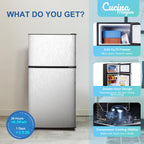 3.2 Cu.Ft Mini Fridge with Freezer, 7-Level Cooling Small Refrigerator