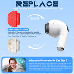 Inesore 4 Pairs Replacement Ear Tips for AirPods Pro 2nd/1st (White)