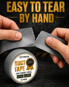 Black Duct Tape Heavy Duty: 3 Rolls 2inch x 20yd Wide Waterproof Outdoor - Strong Adhesive Weather Tapes Repair Bulk - Ductape for Patterns Masking Packing Furniture Kids Craft (3, Matte Black)