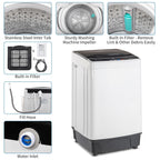 ROVSUN 25LBS Full-Automatic Washing Machine and 3.5CuFt Portable Clothes Dryer Set, Compact Laundry Washer and Dryer Combo Set with Stainless Steel Inner Tub, for Apartment, Dorms, Home