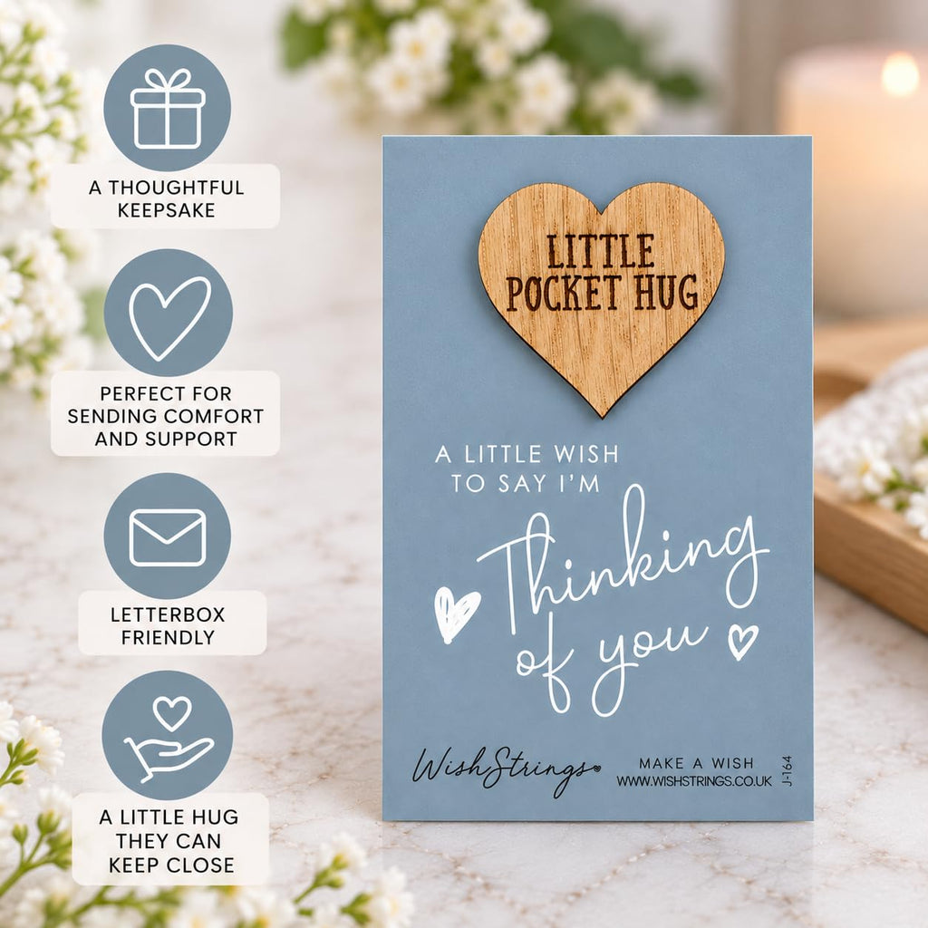 WishStrings Pocket Hug, Little Hug Gifts, Thinking of You Card