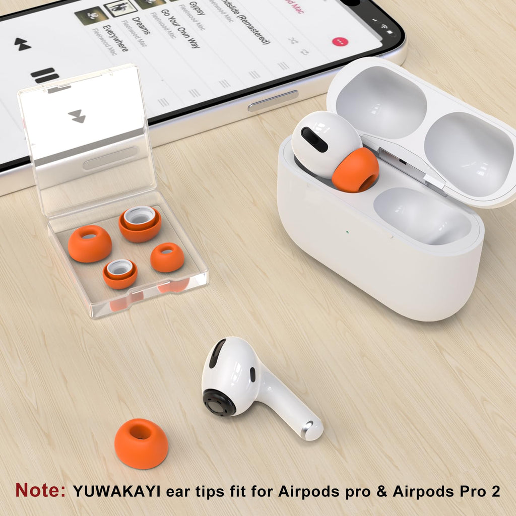 3 Pairs Replacement Ear Tips for AirPods Pro 2nd & 1st(Small, Black)