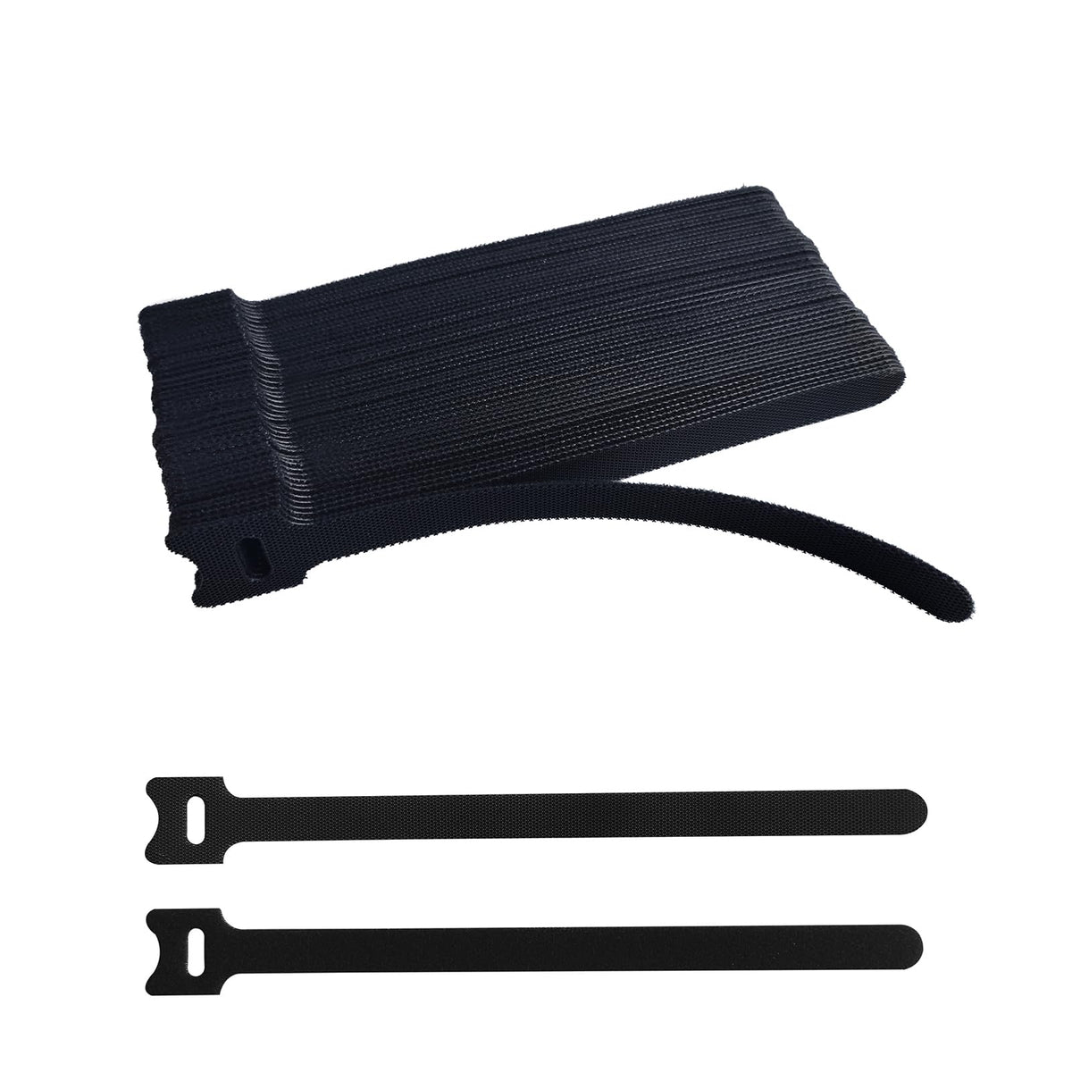 6 Inches 400 PCS Black Reusable Cable Ties,Multi-purpose Adjustable Cord Straps,Cable Organizer,Cord Wrap and Hook Loop Cords Management,Adjustable Cord Ties