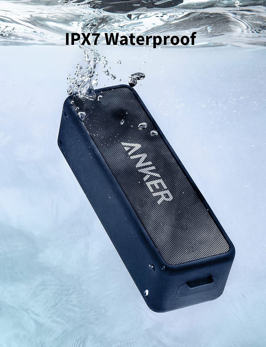 Anker soundcore 2 Portable Bluetooth Speaker, 24-Hour Playtime, IPX7