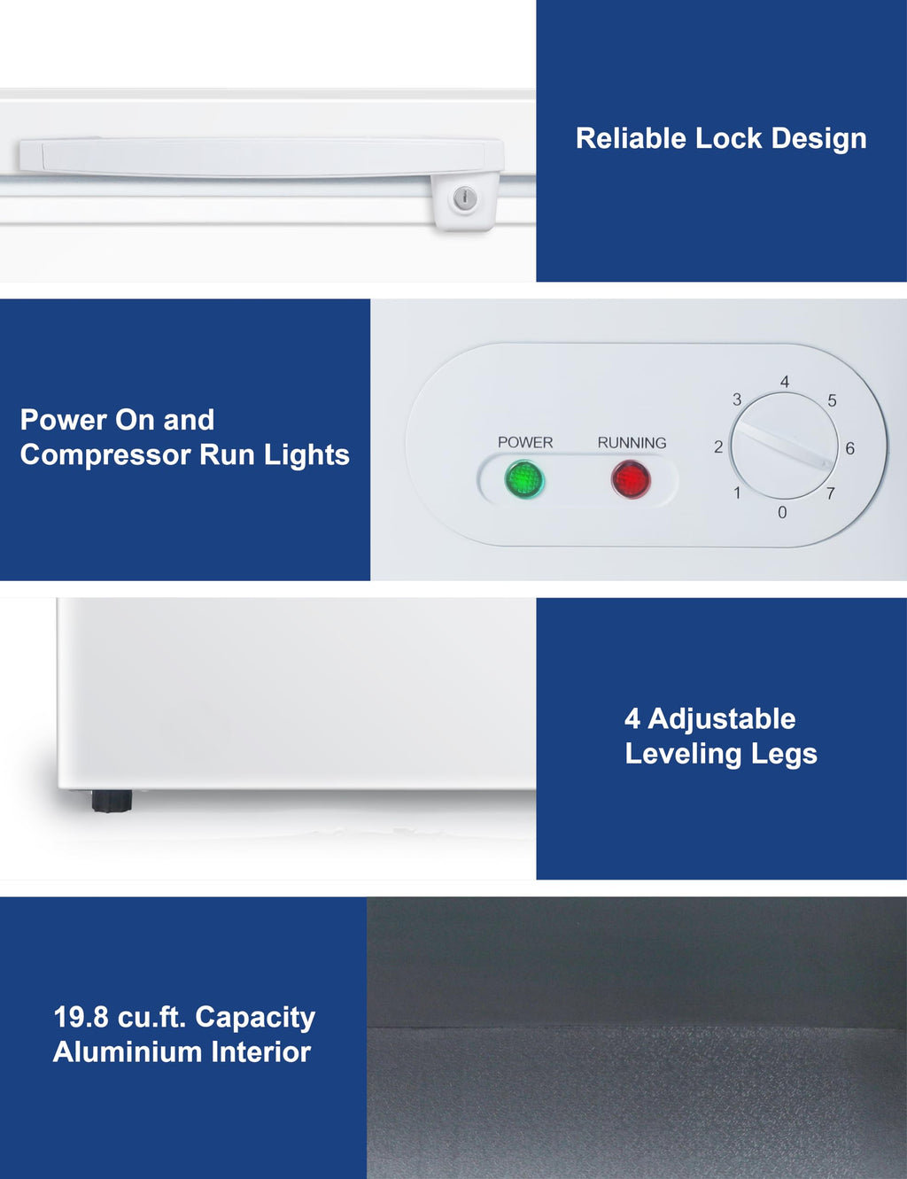 BLACK+DECKER 2.0 Cu. Ft. Compact Chest Freezer, BCFK206, White