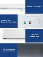 BLACK+DECKER 2.0 Cu. Ft. Compact Chest Freezer, BCFK206, White