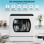 Hermitlux Slim Countertop Portable Dishwasher for Small Spaces