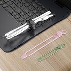 24Pcs Silicone Cable Ties, Cord Organizer Cable Management-Multi