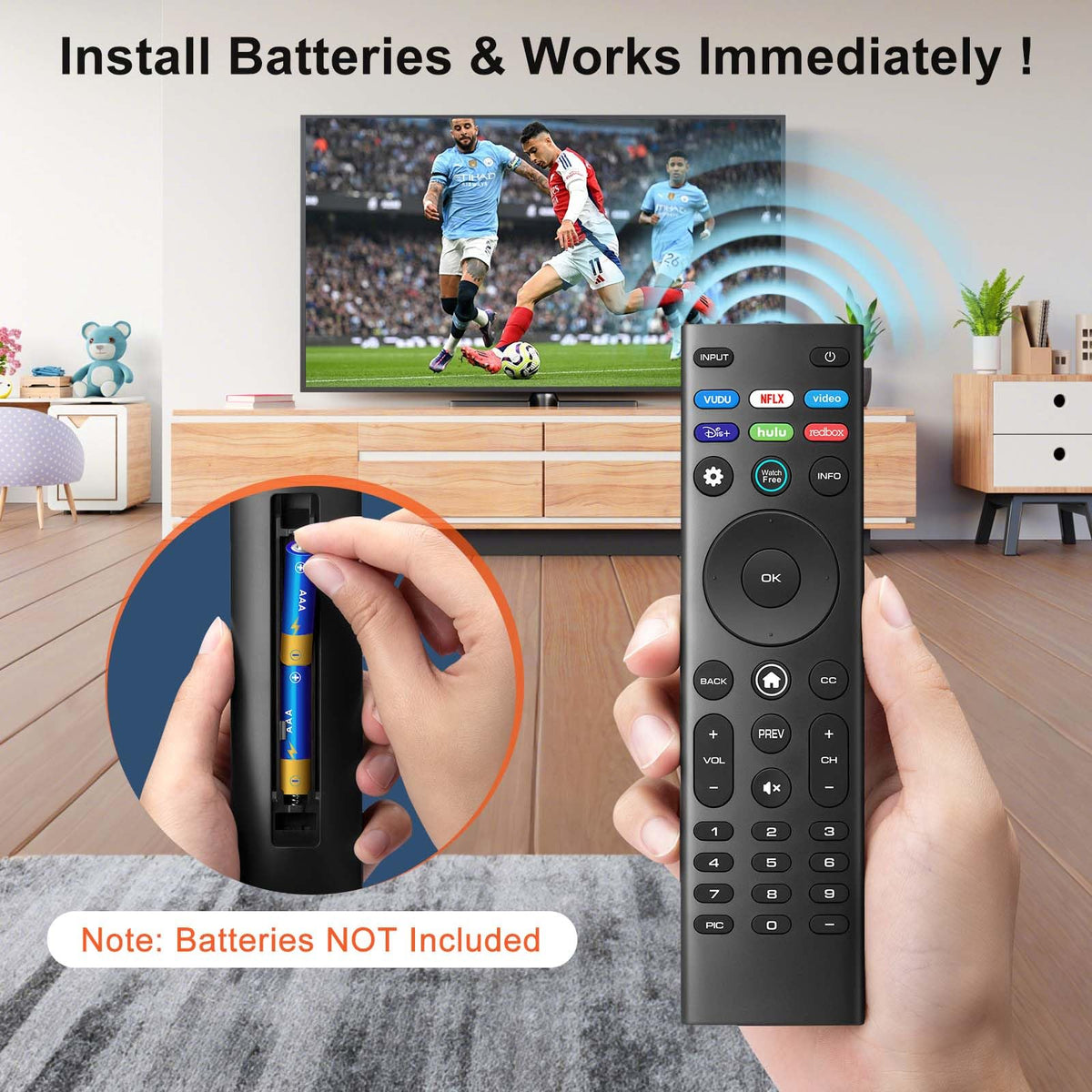 【2-Pack】 for Roku TV Remote,Replacement for TCL,ONN, Hisense Roku TVs