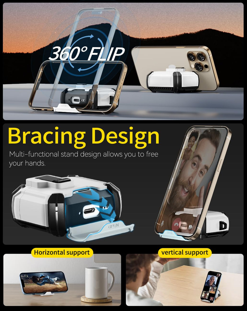 Pohgelan Compatible with AirPods Pro 2nd/1st Case (Blue)