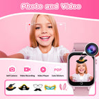 Kids Smart Watches Girls Age 5-12, 26 Games High-Resolution Touchscreen Kids Watch with Video Camera Music Player Pedometer Flashlight 12/24 hr Educational Toys Birthday Gifts for Girls Ages 6 7 8