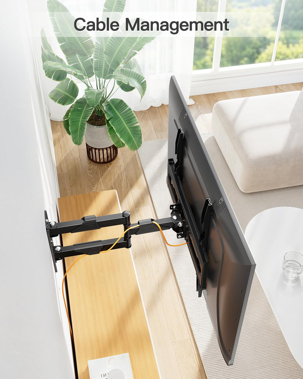 ELIVED Full Motion TV Wall Mount for 26-60" TVs, Max VESA 400x400, 77 lbs.