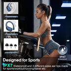 Aptkdoe Wireless Earbuds 75H Bluetooth 5.4 Sport Headphones with Earhooks
