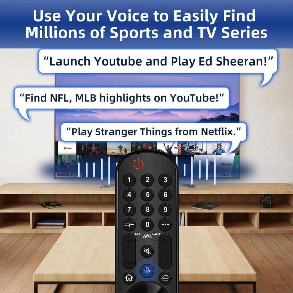 Replacement for Samsung TV Remote, for All 2019-2026 Samsung Remote Control for Smart TV with Voice Control. 2-Year Full Warranty.