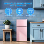 DEMULLER 45L Personal Double‑Door Mini Fridge With Freezer, Blue