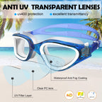 Winline Adult Swimming Goggles,Open Water Goggles Swimming Anti Fog UV Protection No Leakage Clear Vision Easy to Adjust for Adults Men Women Teenagers