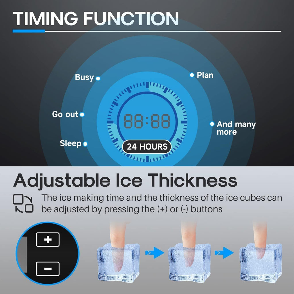 ICEPURE Nugget Ice Makers Countertop with App, Portable Ice Machine