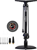 GOBKO Bike Pump Bicycle Floor Pump with Gauge, Bicycle Pumps with Presta and Schrader tire Pump multifunctional Air Pump for Road Bike MTB Sports Balls Pump High Pressure 160Psi &11Bar