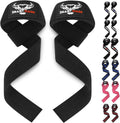 BEAST RAGE Weight Lifting Straps Fitness Padded Cotton Wrist Support Gel Advanced Grips Dumbbell Bar Wraps Heavy Duty Gym Bodybuilding Straps Power Deadlift Barbells Non Slip Exercise