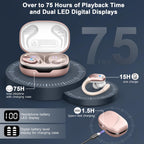 Wireless Earbuds Sports, 75Hrs Bluetooth 5.4 Headphones, Bass Hi-Fi Stereo