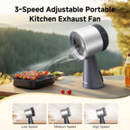 AAOBOSI Portable Range Hood, 3-Speed Desktop Exhaust Fan for Kitchen