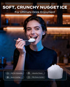 Silonn Ice Maker Countertop, 9 Cubes Ready in 6 Mins, 26lbs in 24Hrs, Self-Cleaning Ice Machine with Ice Scoop and Basket, 2 Sizes of Bullet Ice for Home Kitchen Office Bar Party