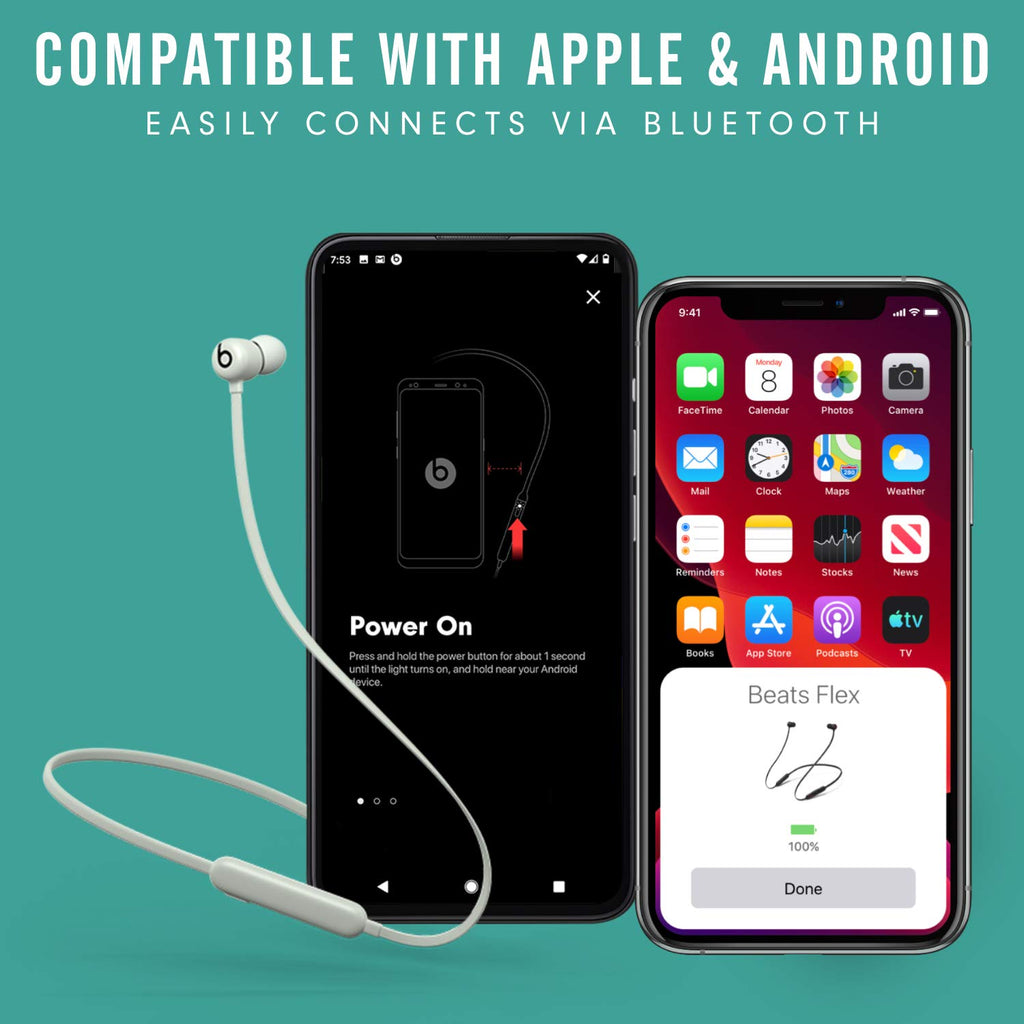 Beats Flex Wireless Earbuds - Apple W1 Headphone Chip, Magnetic Earphones, Class 1 Bluetooth, 12 Hours of Listening Time, Built-in Microphone - Yuzu Yellow