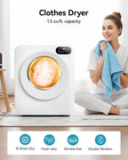 1.5 Cu. Ft. Protable Clothes Dryers with LED Control
