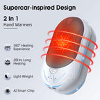 2-Pack Hand Warmer Rechargeable 6000mAh OUTJUT Portable Pocket Warmer Adjustable Heating Modes，USB Electric Split Rechargeable Hand Warmer Suitable for Outdoor Sports, Camping, for Reno Patients