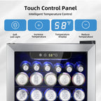 Antarctic Star 12 Bottle 48 Can Beverage Refrigerator Cooler - Mini Fridge Glass Door for Beer Soda Drinks or Wine,Freestanding Beverage Fridge for Home and Bar with Adjustable Shelving, 1.3 Cu. Ft.