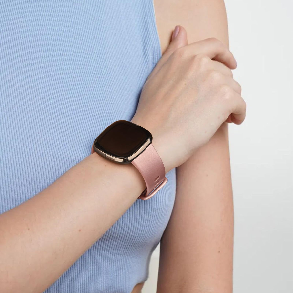 AK Straps for Fitbit Sense 2/Fitbit Sense/Fitbit Versa 4/Fitbit Versa 3 Straps for Women Men,Silicone Sport Classic Soft Replacement Straps Compatible with Fitbit Versa 3/Versa 4/Sense/Sense 2