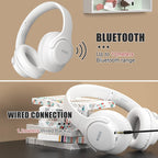 KVIDIO Bluetooth Headphones Wireless Over Ear Headsets 65H Playtime