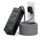One Beat Surge Protector Power Strip, 5 Ft Flat Plug Extension Cord, 900J
