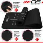 OZE SPORTS Yoga Mat, NBR Foam, Extra Thick, Non-Slip, High Density, Large, for Pilates, Gymnastics, HiiT and Fitness, with Free Carry Strap