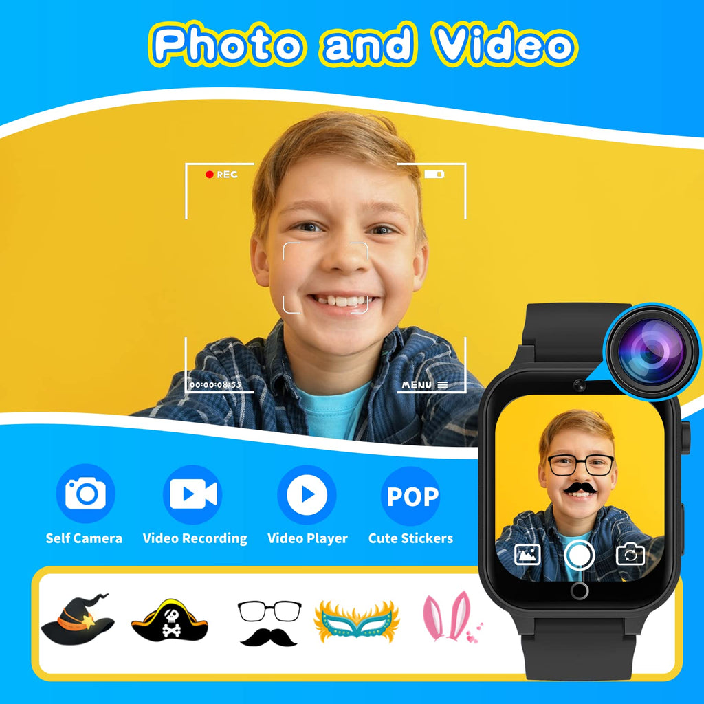 Kids Smart Watches Girls Age 5-12, 26 Games High-Resolution Touchscreen Kids Watch with Video Camera Music Player Pedometer Flashlight 12/24 hr Educational Toys Birthday Gifts for Girls Ages 6 7 8