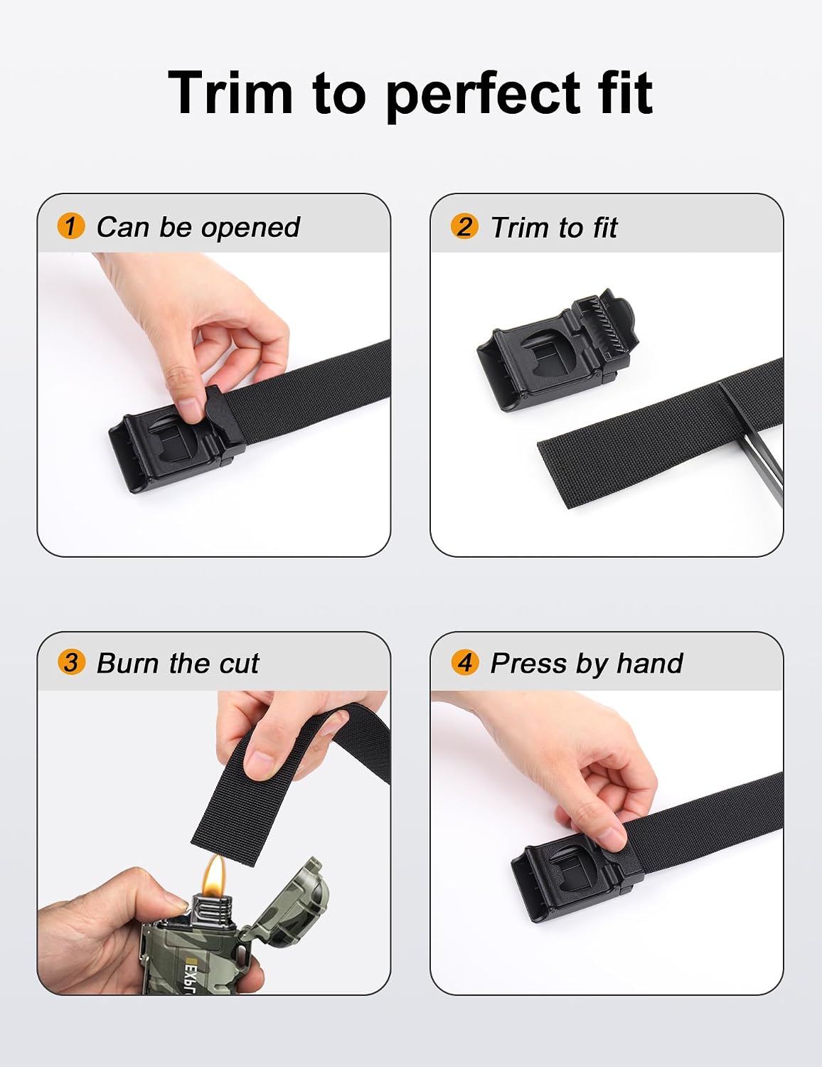 JUKMO Stretch Tactical Belt for Men, Military Work Rigger Hiking 1.5" Elastic Nylon Web Ratchet Quick Release Belt in Gift Box