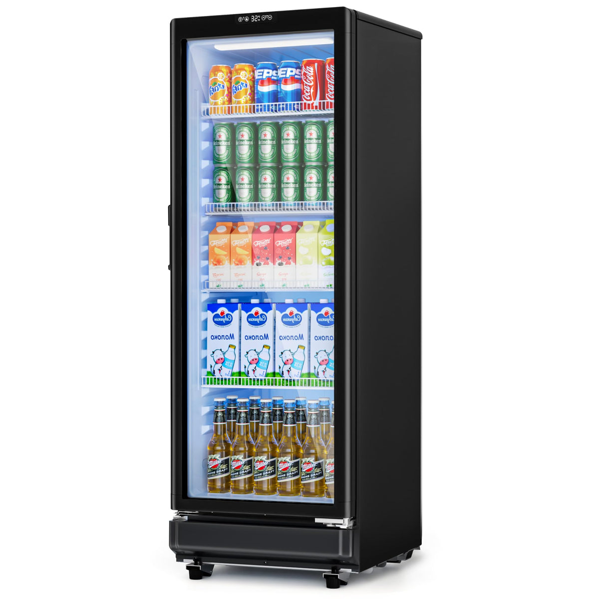 6 Cu.Ft Commercial Beverage Fridge with Glass Door